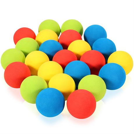 Pllieay 24PCS 1.65 Inch Soft Foam Balls, Lightweight Play Ball  green Color