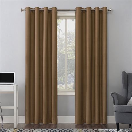 Sun Zero Duran Thermal Insulated 100% Blackout Grommet Curtain Panel, 50"X95",