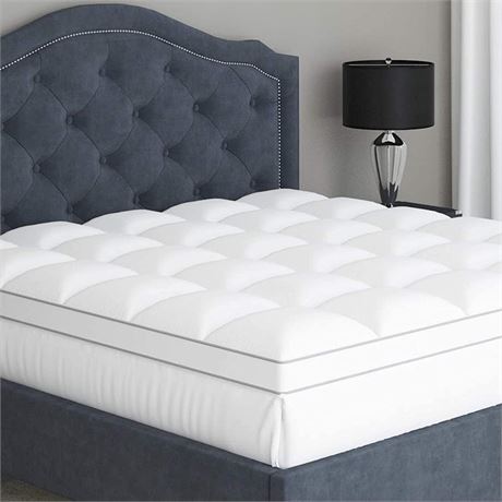 Sleep Mantra King Cooling Mattress Topper, Pillow-Top Optimum Thickness, Soft