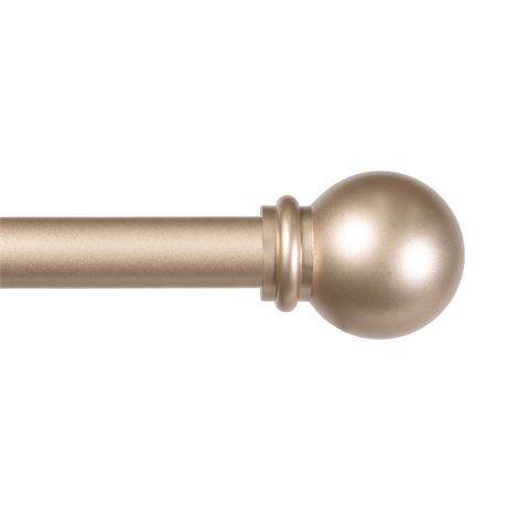 Kenney® Chelsea 5/8" Standard Decorative Window Curtain Rod, 28-48", Soft Brass