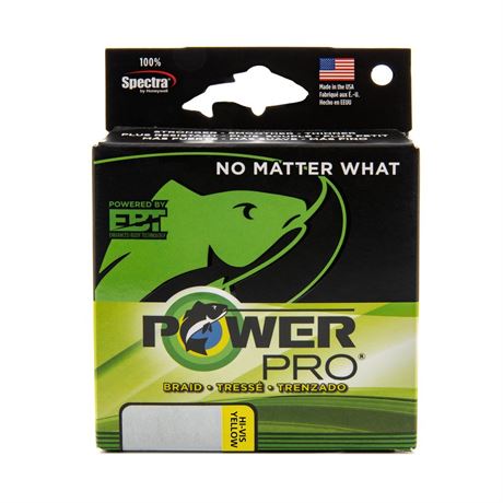 PowerPro Braided Fishing Line, 10lb x 150yd ylw,  [21100100150Y]