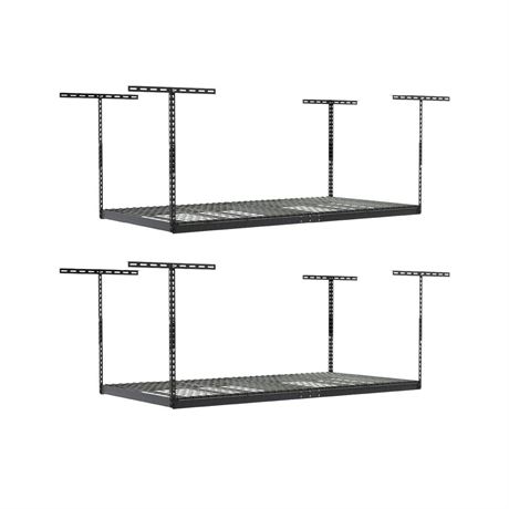 2-Pack 4 x 8 MonsterRax Overhead Garage Storage Rack, Ceiling Racks for Garage,