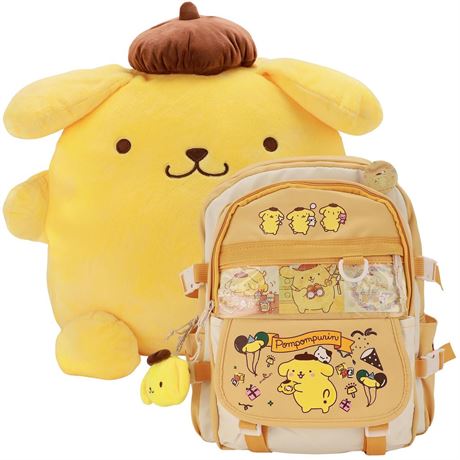 Juju Pompompurin Plush & Backpack Bundle - Cute Kawaii Stuff Pompompurin