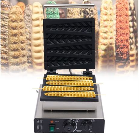 6PCS Electric Waffle Maker Machine 1500W Waffle Maker Hot Dog Machine Nonstick