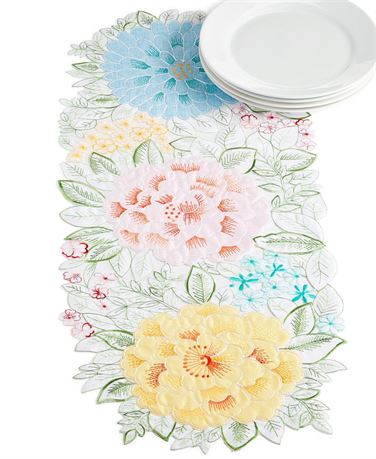 OFFSITE Homewear Spring Vivian Floral Figural Centerpiece Runner - Multi