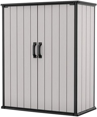 Keter Premier Tall Vertical Durable Resin Outdoor Storage Shed With Floor and