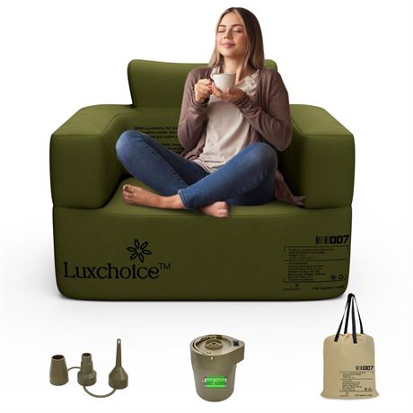 Luxchoice Inflatable Couch Premium Oxford Cloth Inflatable Sofa with Built-in