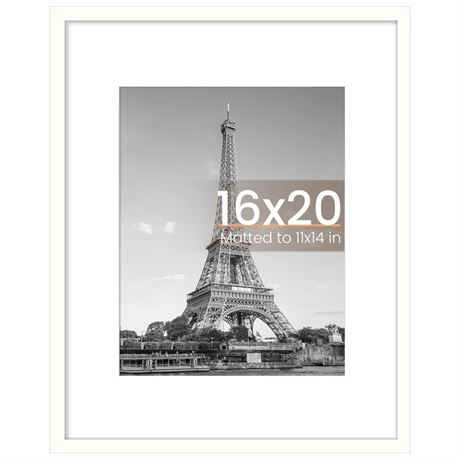 upsimples 16x20 Picture Frame, Display Pictures 11x14 with Mat or 16x20 Without