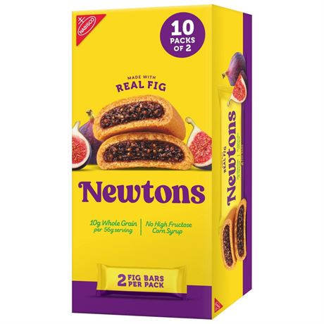 ​​NEWTONS Soft Baked Real Fruit Fig Bars, Fig Cookies, 10 Snack Packs (2