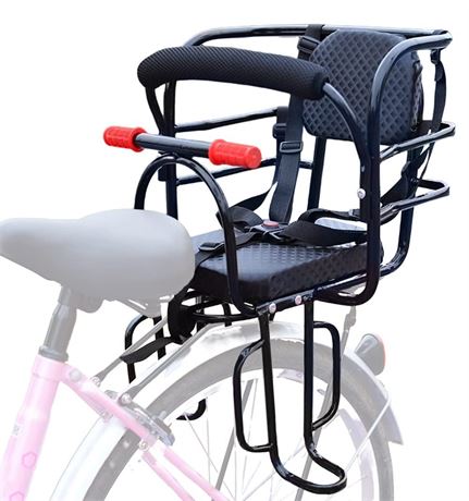 Rear Kid's Bike Seat,Back Mount Child Bike Seat Attachment for Adult