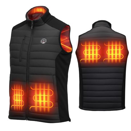 KEMIMOTO Heated Vest for Men Women,10000mAh Battery Pack Charging, Hand & Neck