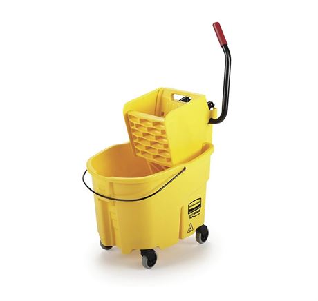 Rubbermaid Commercial Products WaveBrake 35 Qt. Side-Press Mop Bucket and