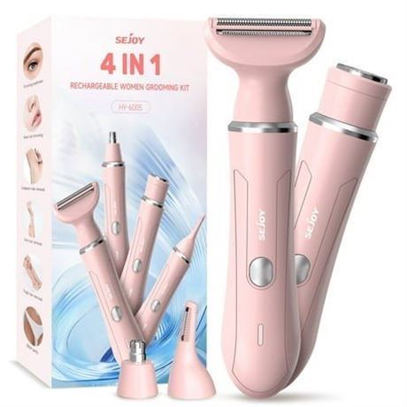 Sejoy Electric Razor Shaver for Women  4 in 1 Bikini Trimmer for Women Cordless