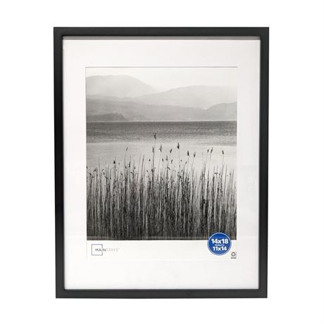 Mainstays – 11x14 Picture Frame – Black Matted Gallery Linear Program Wall