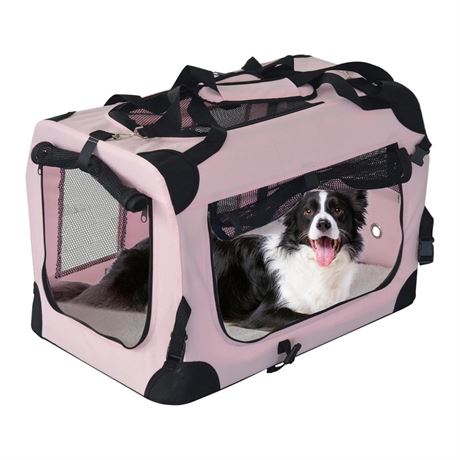 PET Foldable Dog Crate Folding Soft Dog Crate with Carrying Bag Dog Home & Dog