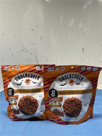 UNDERCOVER CHOCOLATE CO Halloween Milk Chocolate Quinoa Crisps, 3 OZ (2PACK)