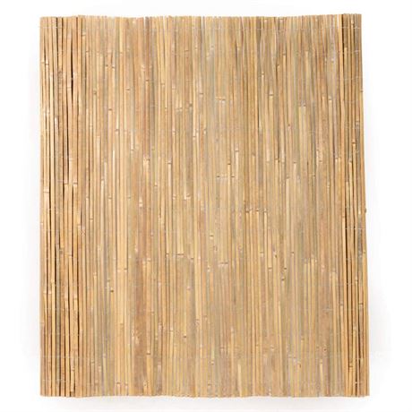 Mininfa Natural Bamboo Slat Screening, Eco-Friendly Privacy Slat Fence, Bamboo