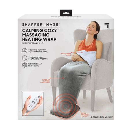 Calming Comfort Calming Cozy Heating Blanket & Massager, Grey