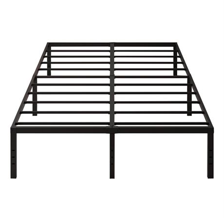 Full Size Bed Frame 18 Inch Heavy Duty Platform with Sturdy Metal Slats Bed