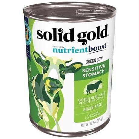 Solid Gold Green Cow Wet Dog Food Mix in for Adult & Senior Dogs for Picky