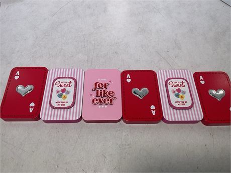 6 valentine message placks