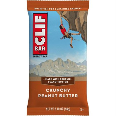 Clif Bar Crunchy Bars, Peanut Butter, 2.4 Oz.