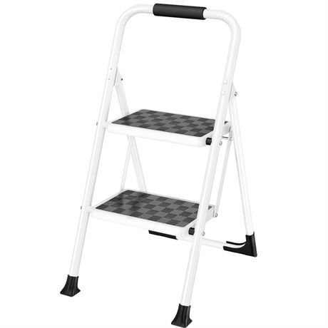 HBTower Step Ladder, 2 Step Stool for Adults,2 Step Ladder Folding Step Stool