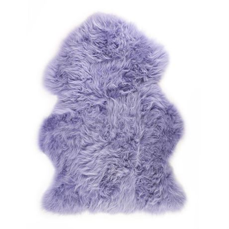 Lambland Hand Finished Large British Sheepskin Rug Pelt in Lilac Purple - Size