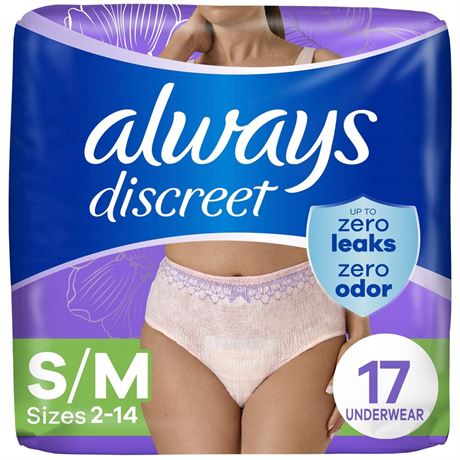 Always Discreet Adult Incontinence Underwear for Women and Postpartum