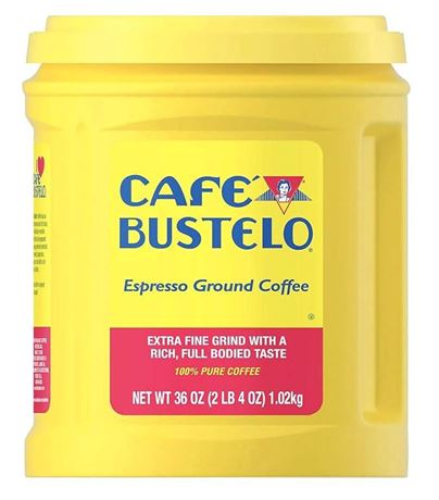 Cafe Bustelo Coffee Espresso, 36-Ounce Cans (Pack of 2) 2.25 Pound (Pack of 2)