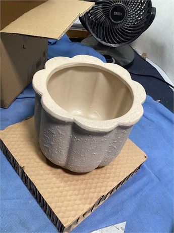 My Texas House 8  Ceramic Flower Planter Tan 8.2  Diameter X 6.5  Height