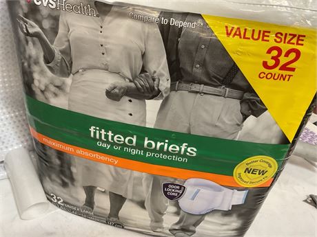 CVs 32 large fitted briefs day or night value size