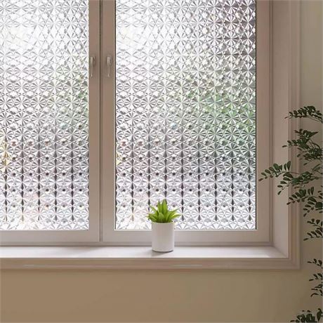 3D Diamonds Window Film, Frosted Privacy Window Film, Vinyl Decorative Window