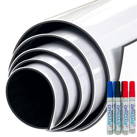 Flexible Jumbo Dry Erase White Board Roll, 41x96 Inch Large Sticky Blank