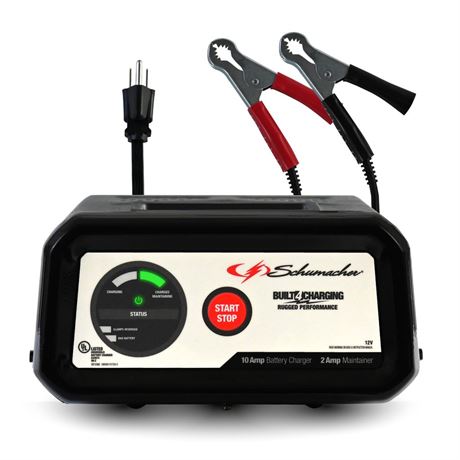Schumacher Electric 10A Car Battery Charger and Maintainer, 3-in-1 Solution,