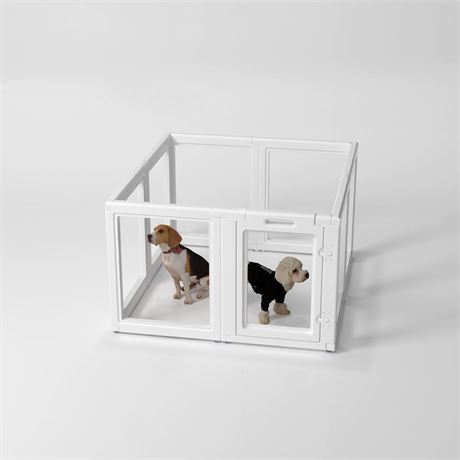 Dog Fence Pet Playpen, Clear Dog Playpen, Easy to install and remove Dog