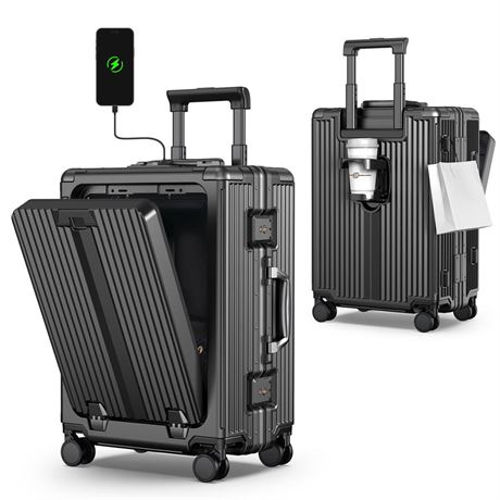 Ladplay Portable Carry on Luggage Airline Approved, Expandable Luggage for