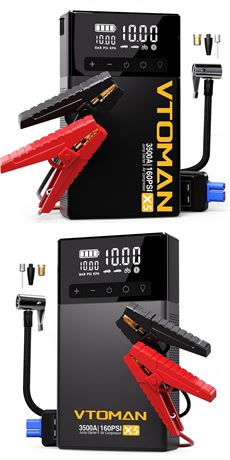 VTOMAN X5 Jump Starter with Air Compressor, 3500A Portable Car Battery Booster