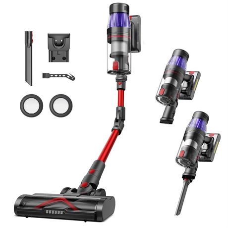 Ultenic Cordless Vacuum Cleaner, 550W/45Kpa, 60Mins Runtime, 180°Bendable Wand,