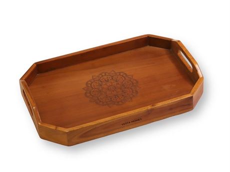 Extra Large Wooden Serving Tray for Home, Kitchen, Breakfast, Restaurant,