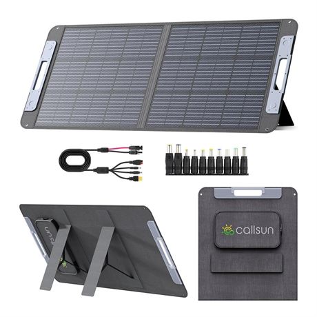 100W Portable Solar Panel for Power Station, Foldable Solar Panel 20V 100 Watt