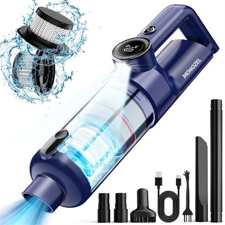 Handheld Vacuum Cordless - Car Vacuum Cleaner with Brushless Motor, 15000Pa