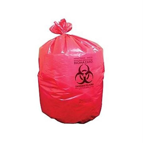 COASTWIDE Heritage 33 Gal. Biohazard Liners Red 39 L X 33 W CW57395/A6639PR