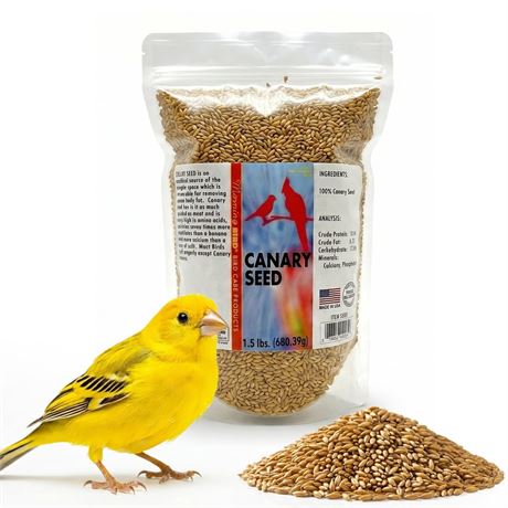 Morning Bird Canary Seed 1.5 lbs – Nutritional Rich in Vitamins and Supplements