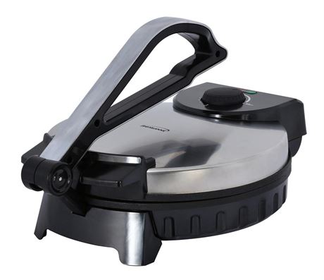 Brentwood Electric Tortilla Maker Non-Stick, 10-inch, Brushed Stainless