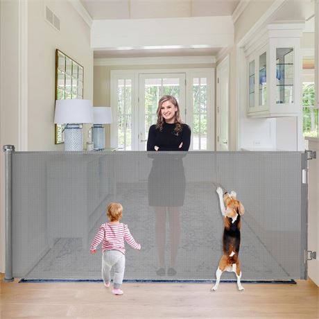 42" Tall X 155" Wide Baby Gates Extra Wide Retractable Dog Gates for The House