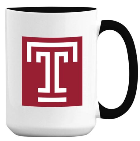 The Temple Owls 15 Oz Coffee Mug (ALL BLACK)