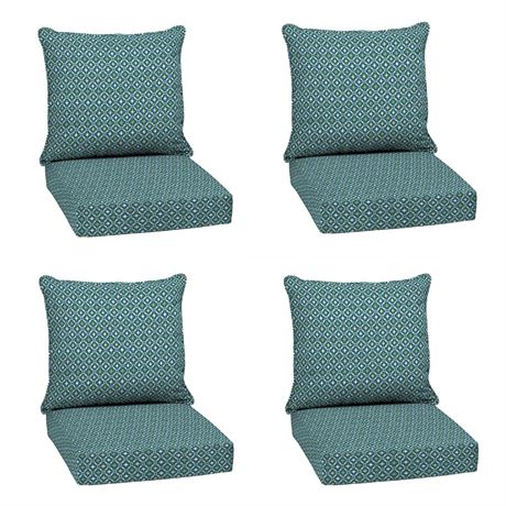 Arden Outdoor Deep Seat Cushion Set (4-Pack), 22 in x 24 in, Weather-Proof,