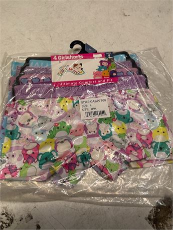 4 girlshorts squishmallows size 4