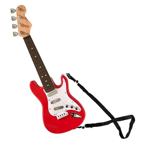 16 inch Mini Guitar Toy for Kids,Portable Electronic Red Guitar Musical